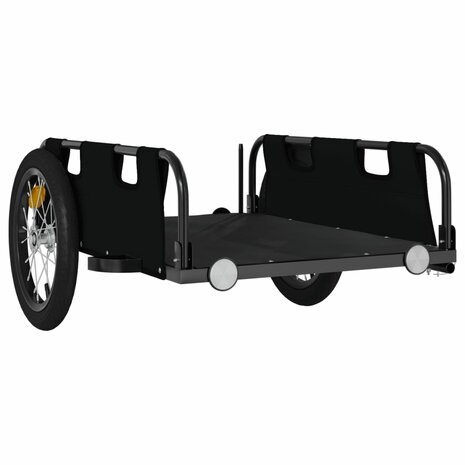 Fietstrailer oxford stof en ijzer zwart 4