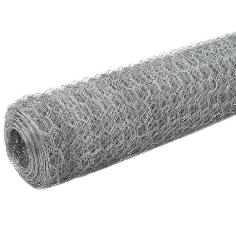 Kippengaas 25x1,2 m gegalvaniseerd staal zilverkleurig 2