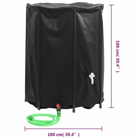 Watertank met kraan opvouwbaar 750 L PVC 9