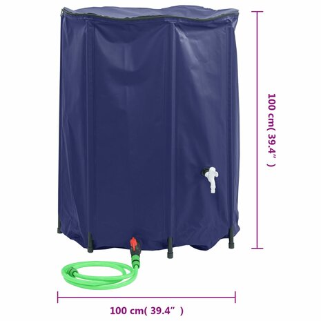 Watertank met kraan opvouwbaar 750 L PVC 9