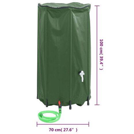 Watertank met kraan opvouwbaar 380 L PVC 9