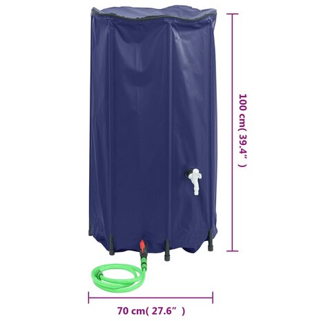Watertank met kraan opvouwbaar 380 L PVC 9