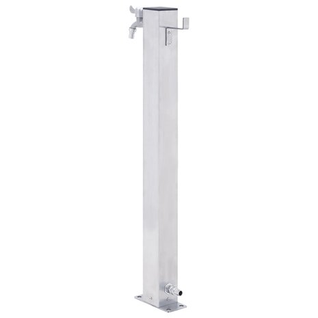 Waterzuil vierkant 60 cm roestvrij staal 4