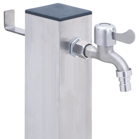 Waterzuil vierkant 60 cm roestvrij staal 5