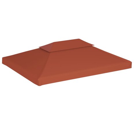 Prieeldak 2-laags 310 g/m² 4x3 m terracottakleurig 2