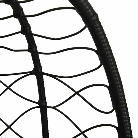 Hangstoel met kussen poly rattan en staal crèmewit 7
