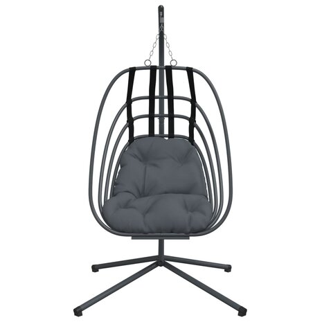 Hangstoel met standaard staal antracietkleurig 4