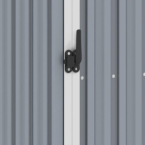 Brandhoutschuur 245x98x159 cm gegalvaniseerd staal grijs 5