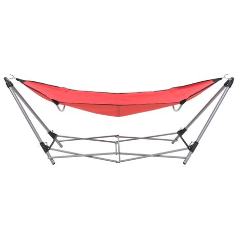 Hangmat met inklapbare standaard rood 3