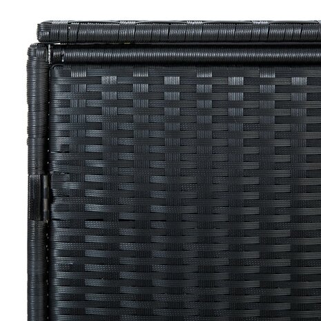 Containerberging dubbel 148x80x111 cm poly rattan zwart  6