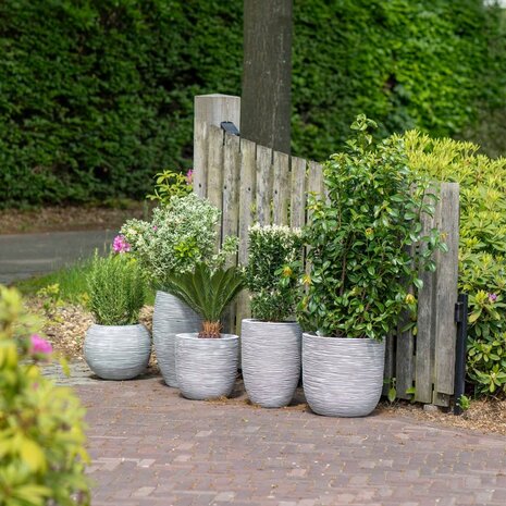 Capi Bloempot Nature Rib 35x34 cm ivoorkleurig KOFI932  9