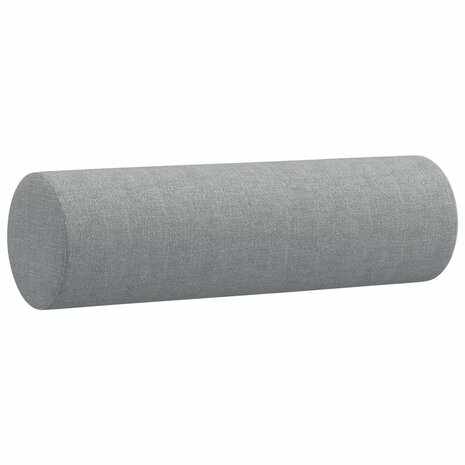 Tweezitsbank met sierkussens 120 cm stof lichtgrijs 5