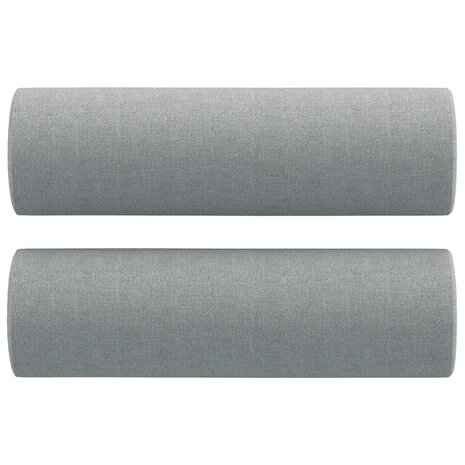 Tweezitsbank met sierkussens 120 cm stof lichtgrijs 6