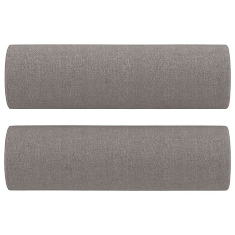 Tweezitsbank met sierkussens 120 cm stof taupe 5