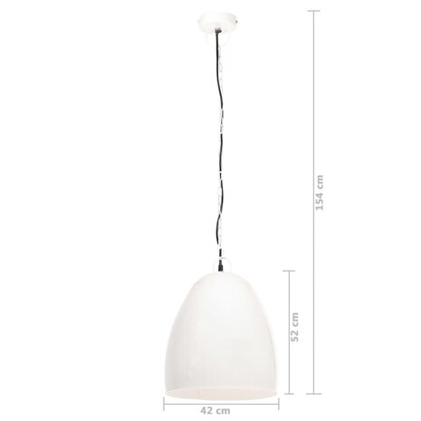 Hanglamp industrieel rond 25 W E27 42 cm wit 9