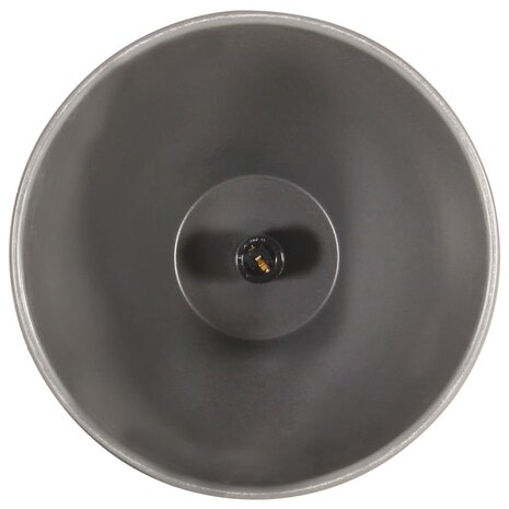 Hanglamp industrieel E27 35 cm ijzer en massief hout grijs 6