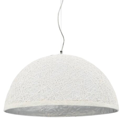 Hanglamp E27 Ø50 cm wit en zilver 1