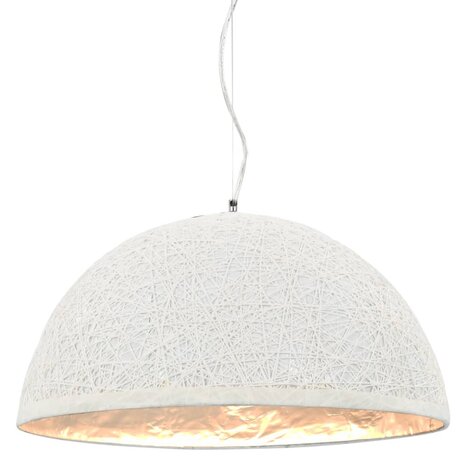 Hanglamp E27 Ø50 cm wit en zilver 4