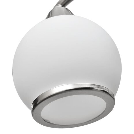 Plafondlamp met glazen kappen + golvende rail 4