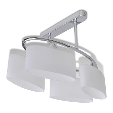 Plafondlamp met ellips glazen kapjes (4 x E14) 2