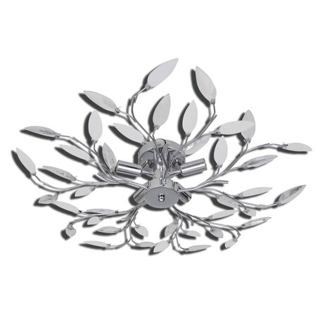 Plafondlamp met kristallen bladeren van acryl 5xE14 wit 4
