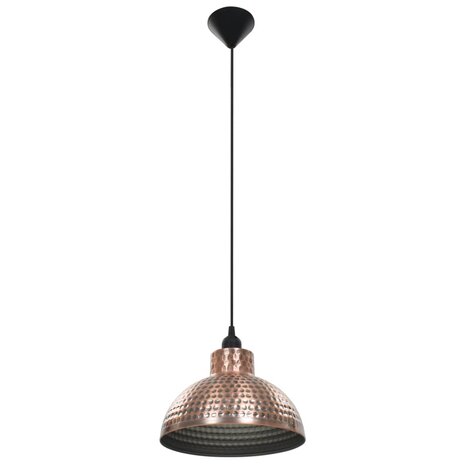 Plafondlampen halve bolvorm koperkleurig 2 st 4