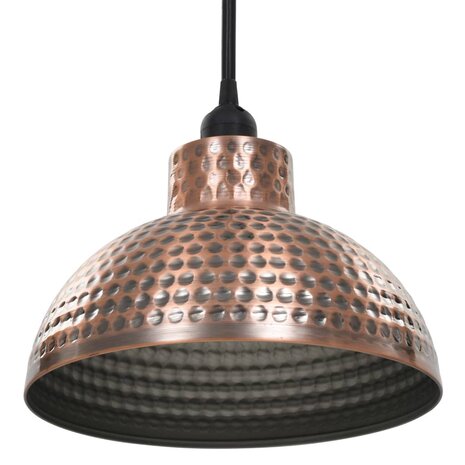 Plafondlampen halve bolvorm koperkleurig 2 st 7