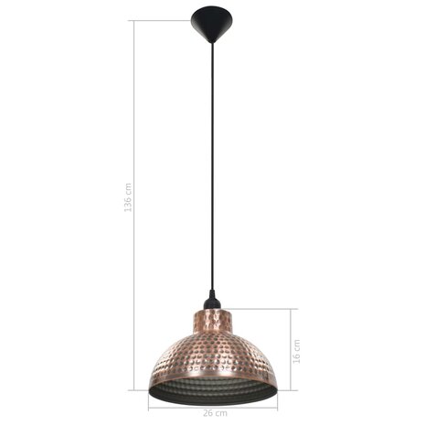 Plafondlampen halve bolvorm koperkleurig 2 st 8