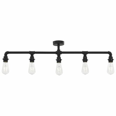 Plafondlamp 5xE27 zwart 4