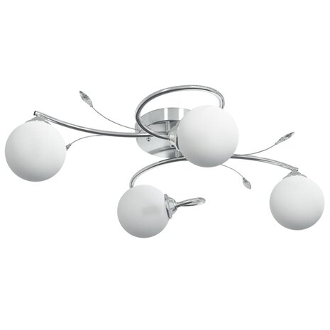 Plafondlamp met glasbollen rond 4xG9 2