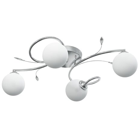 Plafondlamp met glasbollen rond 4xG9 4