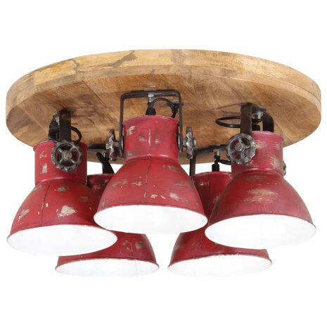 Plafondlamp 25 W E27 50x50x25 cm verweerd rood 3