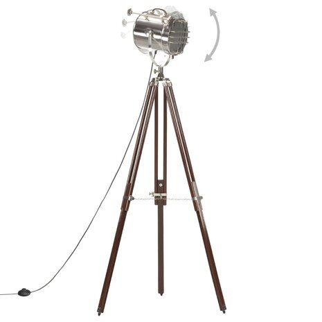 Vloerlamp driepoot 180 cm massief mangohout     3
