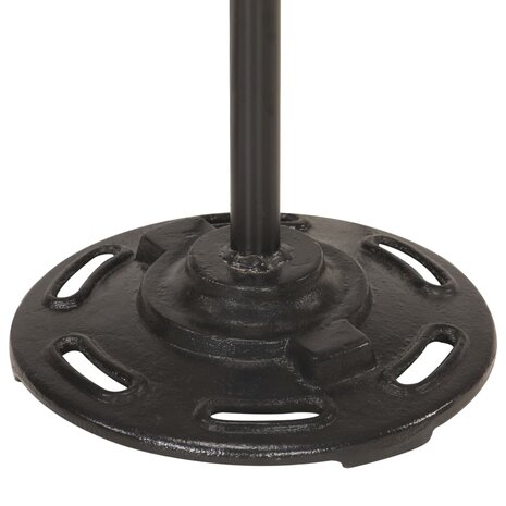 Vloerlamp met 2 lampenkappen E27 gietijzer zwart 8