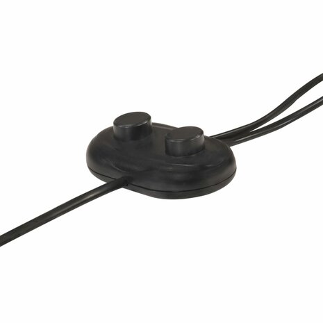 Vloerlamp met 2 lampenkappen E27 gietijzer zwart 9