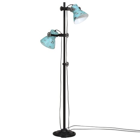 Vloerlamp 25 W E27 25x25x90/160 cm verweerd blauw 2