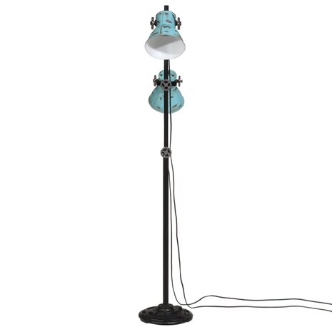 Vloerlamp 25 W E27 25x25x90/160 cm verweerd blauw 3