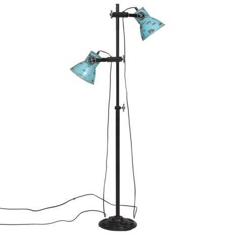 Vloerlamp 25 W E27 25x25x90/160 cm verweerd blauw 4