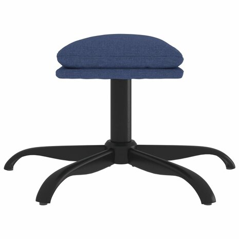 Voetenbank 60x60x36 cm stof blauw 4