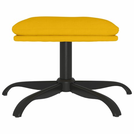 Voetenbank 60x60x36 cm fluweel mosterdgeel 3