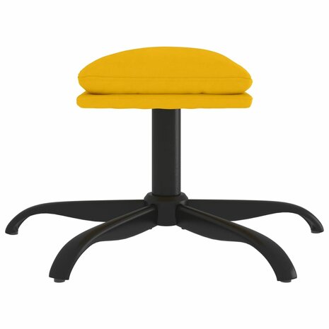 Voetenbank 60x60x36 cm fluweel mosterdgeel 4