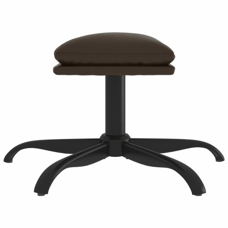 Voetenbank 60x60x36 cm kunstleer bruin 4