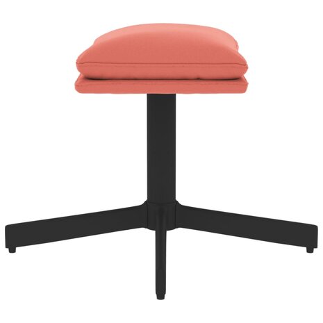 Voetenbank 60x60x36 cm fluweel roze 4