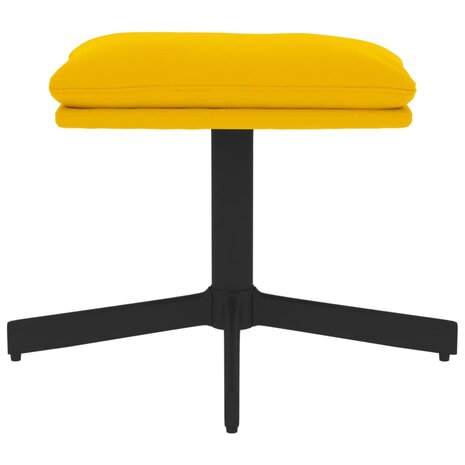 Voetenbank 60x60x36 cm fluweel mosterdgeel 3