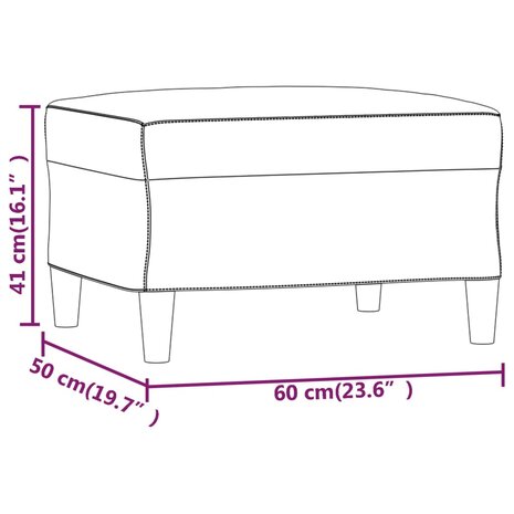 Voetenbank 60x50x41 cm stof zwart 7