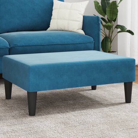 Voetenbank 77x55x31 cm fluweel blauw 1