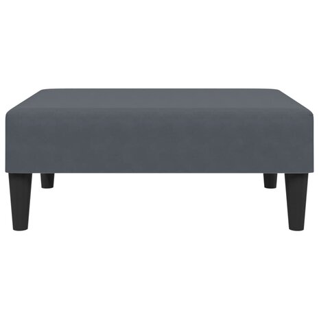 Voetenbank 77x55x31 cm fluweel donkergrijs 4