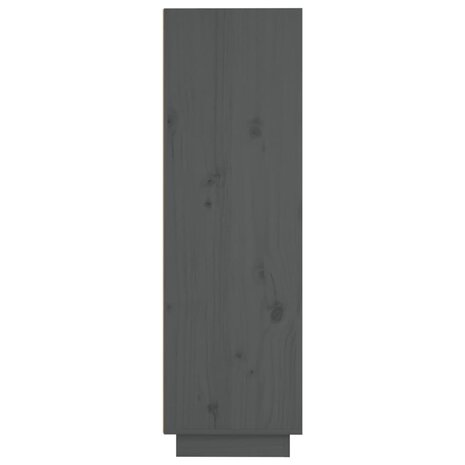 Hoge kast 37x34x110 cm massief grenenhout grijs 6