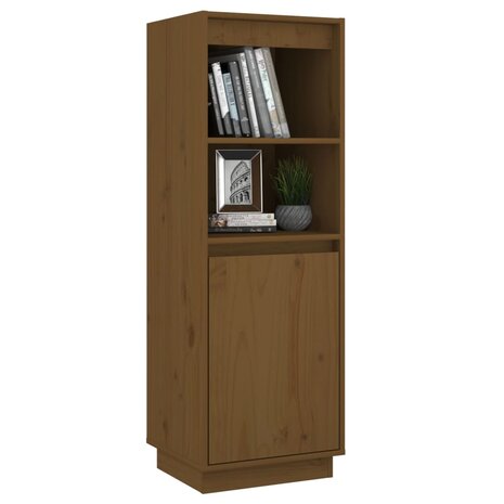 Hoge kast 37x34x110 cm massief grenenhout honingbruin 4
