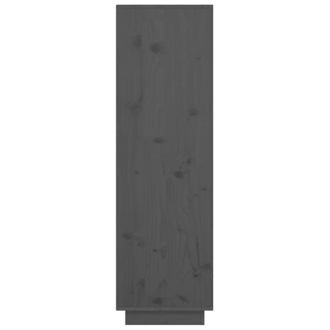 Hoge kast 38x35x117 cm massief grenenhout grijs 4